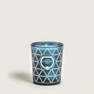 נר בניחוח יסמין ופצ'ולי עם נגיעות וניל, (Under the Olive Tree Blue Geode Scented Candle ) 240g